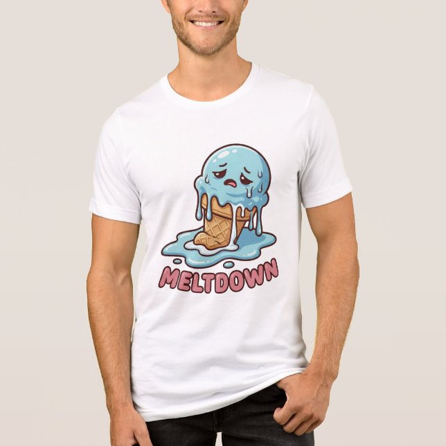 Mental Meltdown Cute Ice Cream Pun Tri-Blend Shirt (Front)