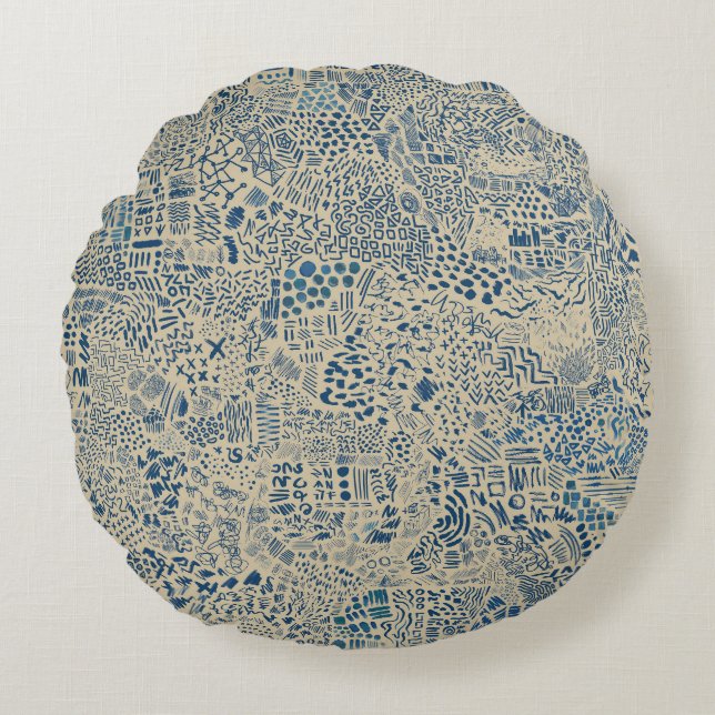 Mental Noise V01 Round Cushion (Front)