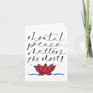 Mental Peace S I Handwritten Peace Of Mind Quotes Card