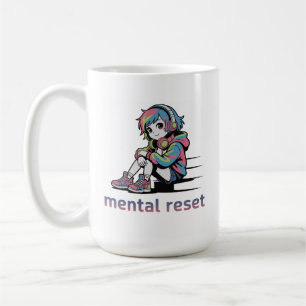 Mental Reset – Chill Anime Streetwear Design Coffee Mug