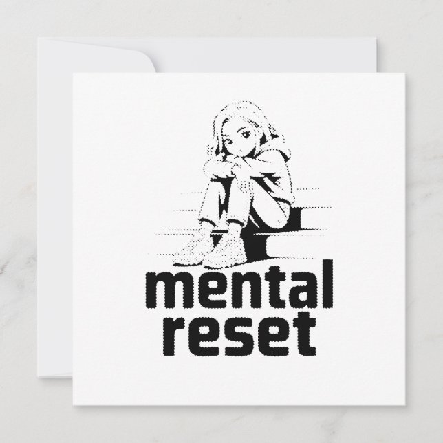 Mental Reset – Silent Reflection Edition Invitation (Front)