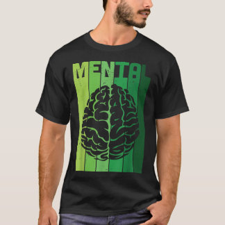 Mental Retro Brain Mental Health Awareness 5692  T-Shirt