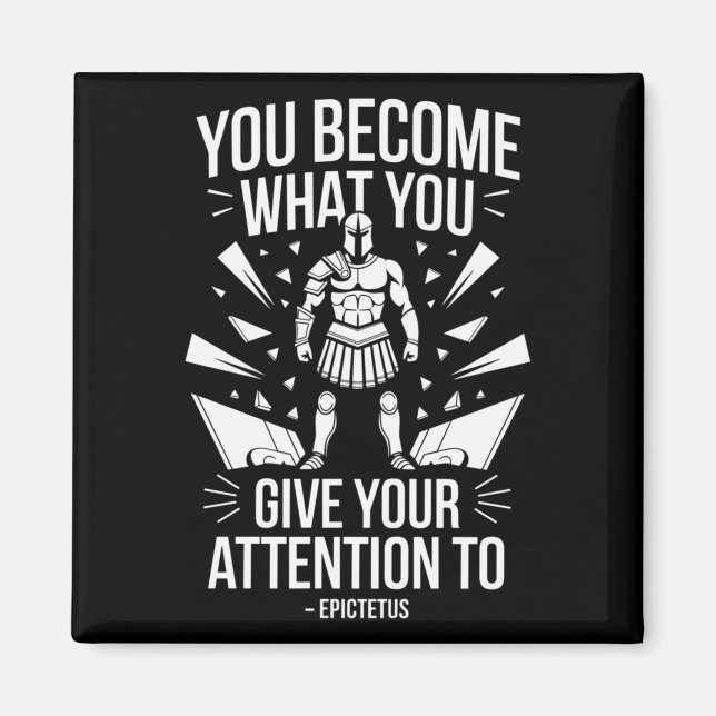 Mental Strength Quote Stoic Epictetus Men Long Sle Magnet (Front)