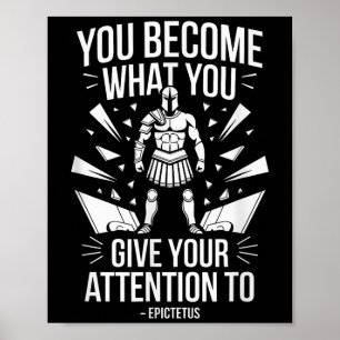 Mental Strength Quote Stoic Epictetus Men Poster