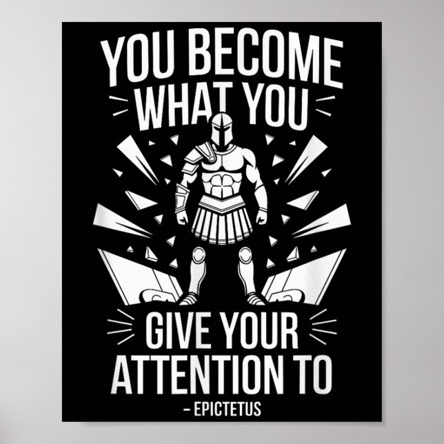 Mental Strength Quote Stoic Epictetus Men  Poster (Front)