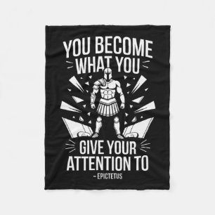 Mental Strength Quote Stoic Epictetus Men Premium Fleece Blanket