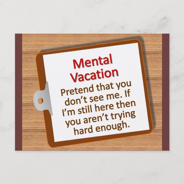 Mental Vacation Postcard (Front)