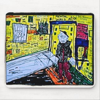 Mental Ward Drawing Mouse Pad