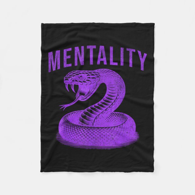 Mentality Mindset Snake Motivation Of Chamons Bask Fleece Blanket (Front)