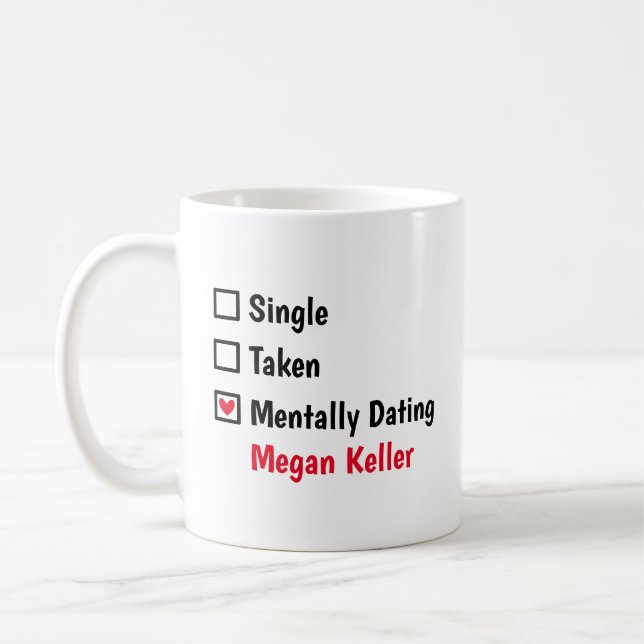 Mentally Dating Megan Keller Customize Status  Coffee Mug (Left)