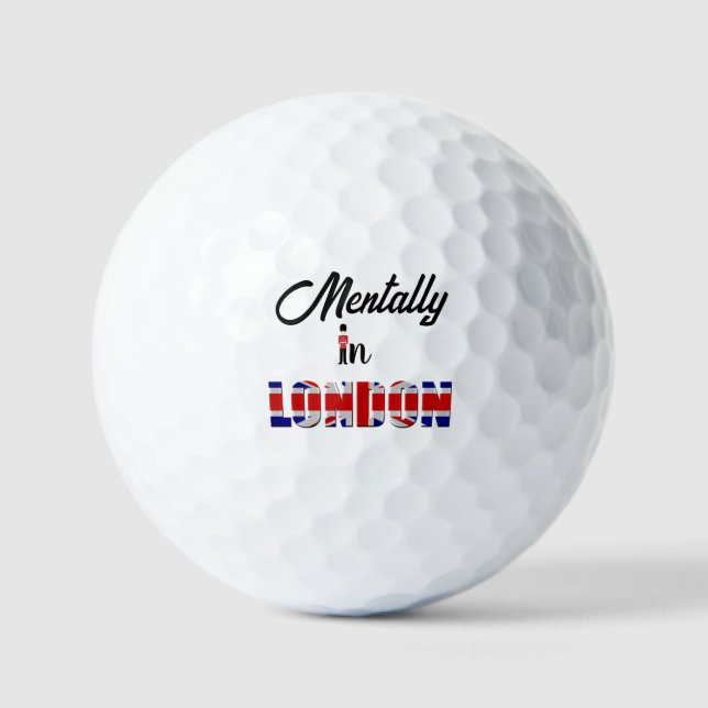 Mentally In London Golf Ball  (Front)