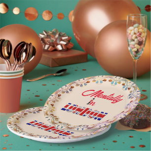 Mentally In London Paper Plate