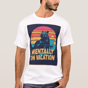 Mentally on Vacation – Retro Sunset T-Shirt