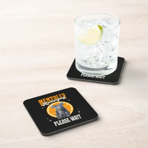 Mentally Recharging Introvert Koala Design Coaster