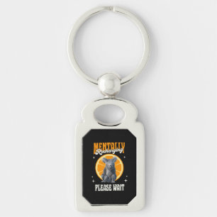 Mentally Recharging Introvert Koala Design Key Ring