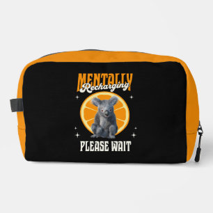 Mentally Recharging Koala Introvert Mood Design Dopp Kit