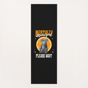 Mentally Recharging Koala Introvert Mood Design Yoga Mat