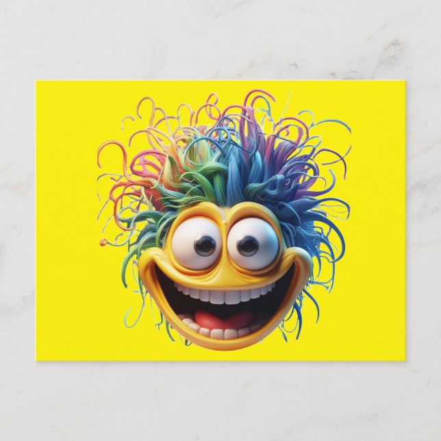 Mentally Unbalanced Smile Postcard (Front)