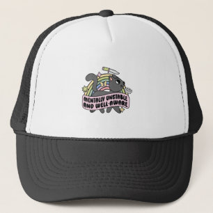 Mentally unstable and well-aware funny cat trucker hat