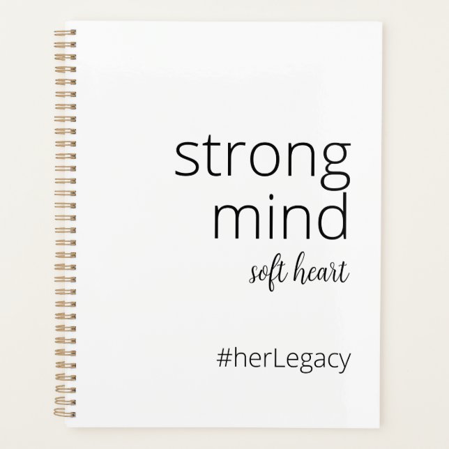 mente fuerte. corazón blando - Motivación feminist Planner (Front)