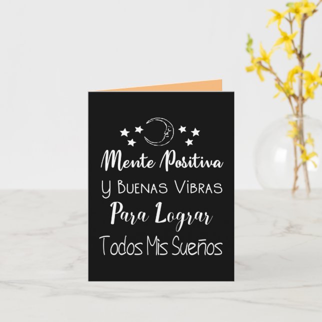 Mente positiva y buenas vibras card (Yellow Flower)