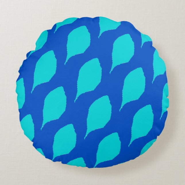 Menthol leaf design round pillow (Front)