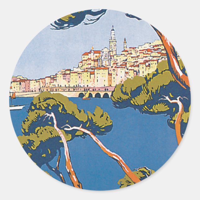 Menton Classic Round Sticker (Front)