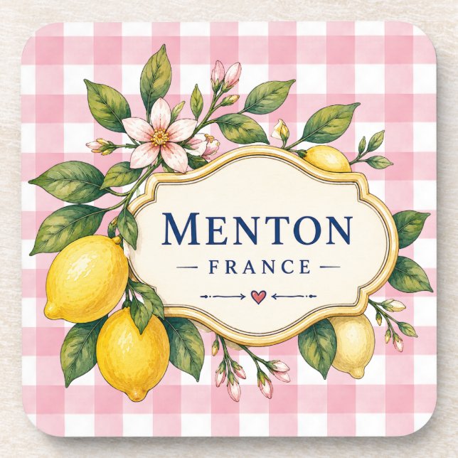 Menton Lemon Cote d Azur coasters (Front)