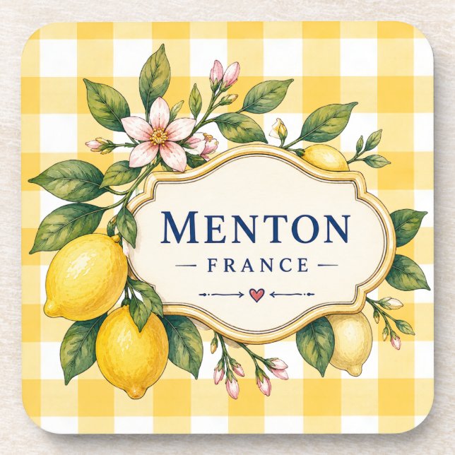 Menton Lemon Cote d Azur coasters (Front)