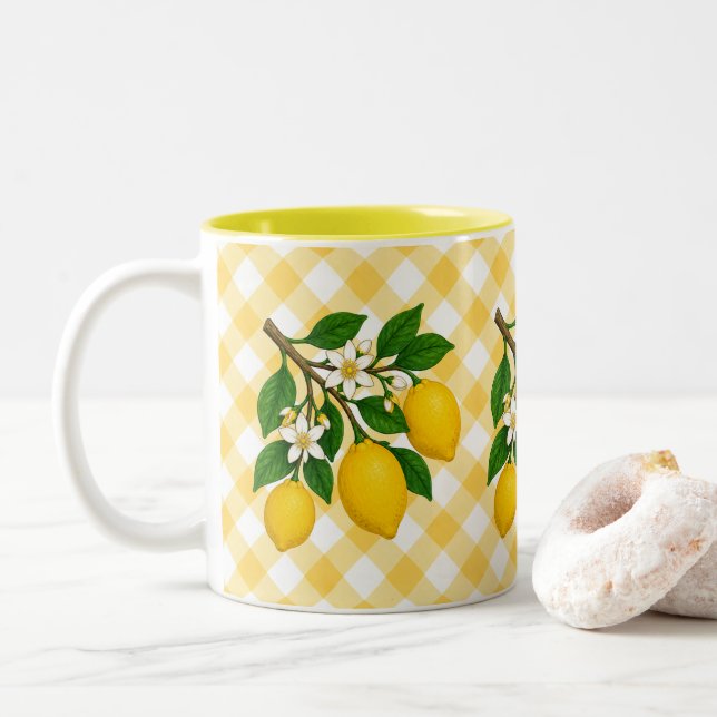 Menton Lemon Two-Tone Mug (With Donut)