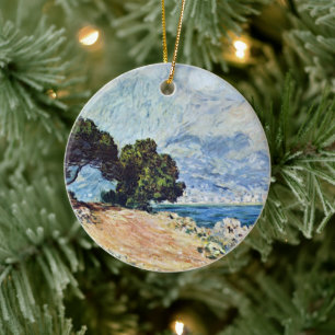 Menton Seen from Cap Martin by Claude Monet Ceramic Ornament
