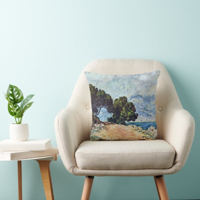 Menton Seen from Cap Martin by Claude Monet Cushion (Chair)