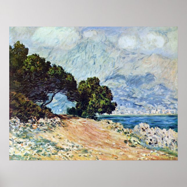 Menton Seen from Cap Martin by Claude Monet Poster (Front)