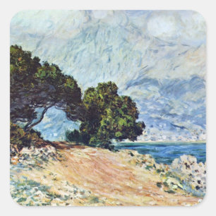 Menton Seen from Cap Martin by Claude Monet Square Sticker