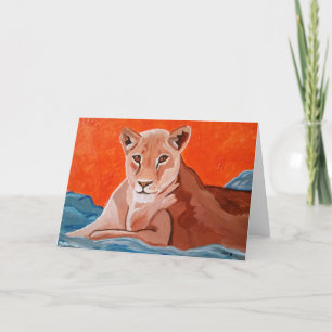 Mentor Lioness Standard 5" x 7" Thank You Card