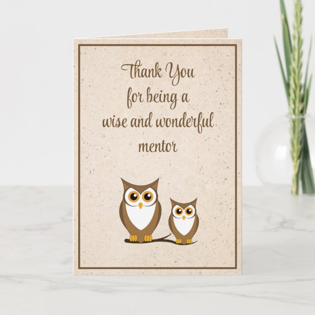 Mentor Thank You Boss's Day Card (Front)