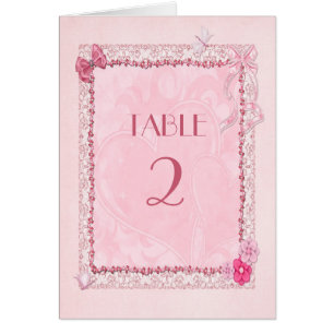 Menu and Table number cards