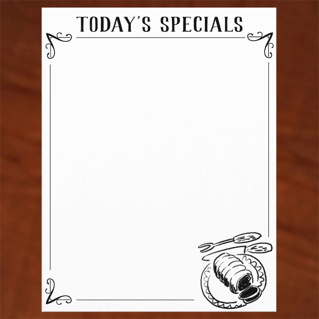 Menu Blank Master Sheet with Border. Flyer (Creator Uploaded)