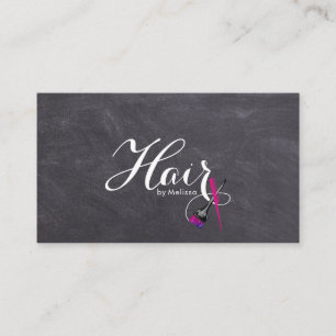 Menu Board Typography Hair By Name Business Card