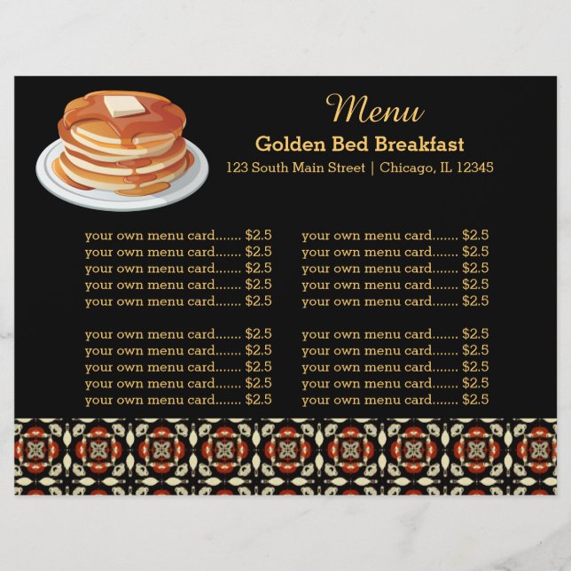 Menu Breakfast (Front)