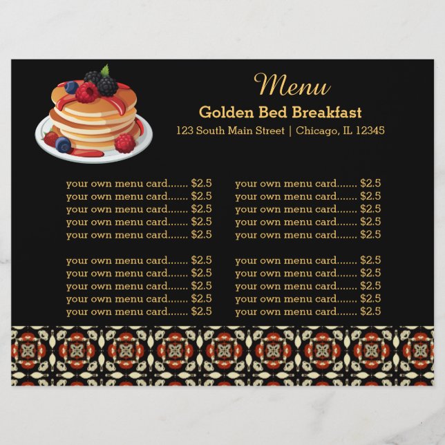 Menu Breakfast (Front)