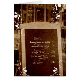 Menu Card