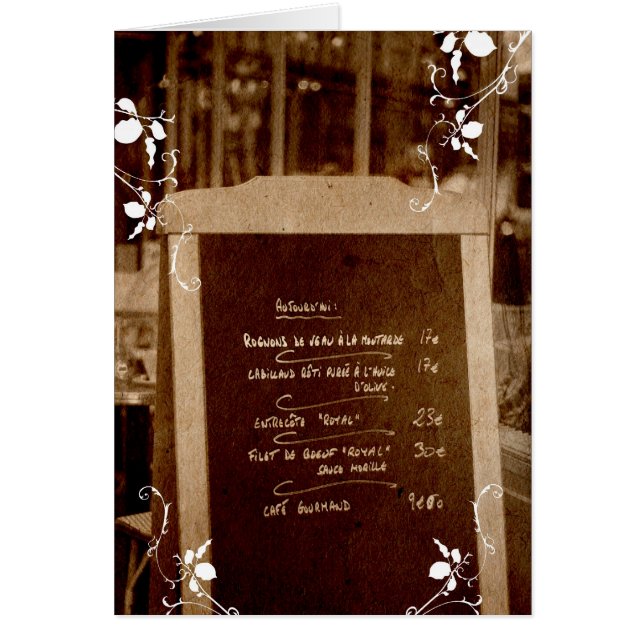 Menu Card (Front)