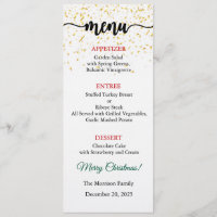 Menu Card, Christmas Menu, Dinner, Lunch