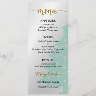 Menu Card, Christmas Menu, Dinner, Lunch Invitation