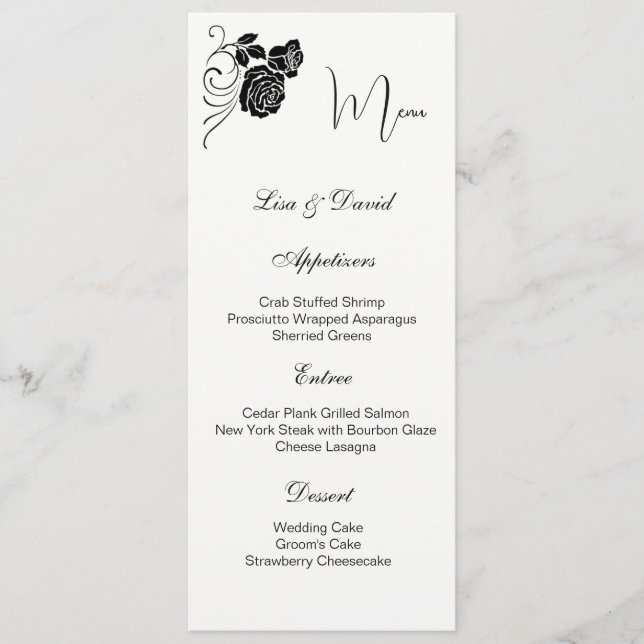 Menu Card-Rose (Front)
