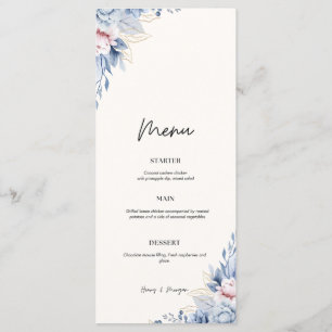 menu card wedding  Flat Food Menu