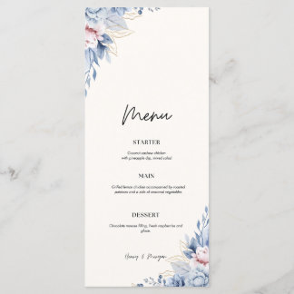 menu card wedding  Flat Food Menu