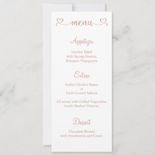 Menu Card, Wedding Menu, Dinner Menu Card
