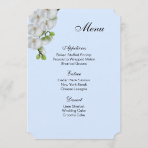 Menu Card-White Orchids